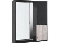 Movel De Casa De Banho E Espelho Castanho Claro E Preto 60 Cm Teruel