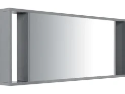 Movel De Casa De Banho Flutuante Com Lavatorio E Espelho Cinzento Almeria