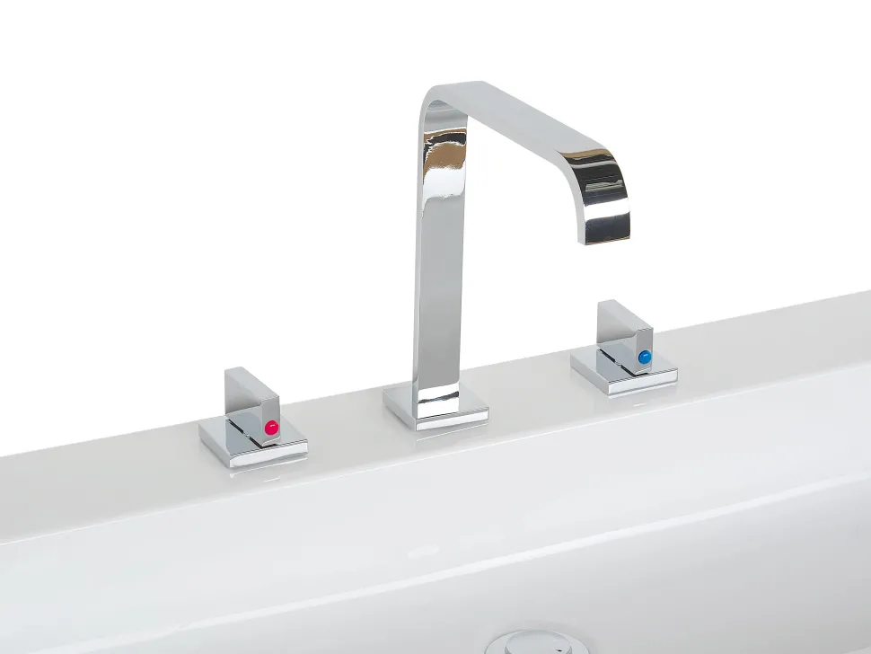 Movel De Casa De Banho Flutuante Com Lavatorio E Espelho Creme Almeria