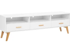 Movel De Tv Branco Com 3 Gavetas Liberty