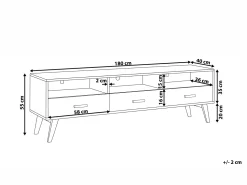 Movel De Tv Branco Com 3 Gavetas Liberty