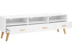 Movel De Tv Branco Com 3 Gavetas Liberty