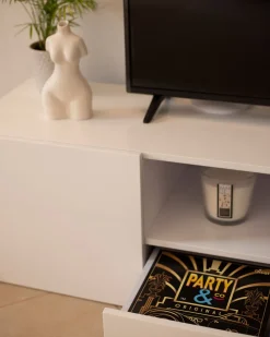 Movel De Tv Com 1 Gaveta E 2 Portas Branco Fayet