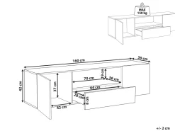 Movel De Tv Com 1 Gaveta E 2 Portas Branco Fayet