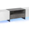 Movel De Tv Com 1 Gaveta E Iluminação Led Em Branco Russel