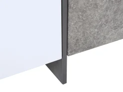Movel De Tv Com 1 Gaveta E Iluminação Led Em Branco Russel