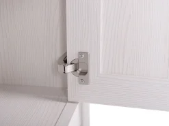Movel De Tv Com 1 Gaveta E 2 Portas Creme E Cor De Madeira Escura Nashville