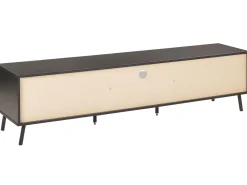 Movel De Tv Com 1 Gaveta E 2 Portas Cinzento Claro E Preto Blackpool