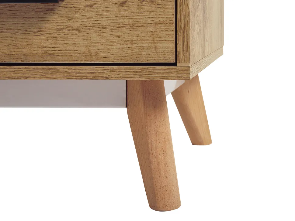 Movel De Tv Com 4 Gavetas E 2 Prateleiras Em Madeira Clara Florida