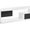 Movel De Tv Com 2 Gavetas Branco E Preto Spokan