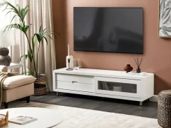 Movel De Tv Com 2 Gavetas E 1 Porta Branco Pemborke