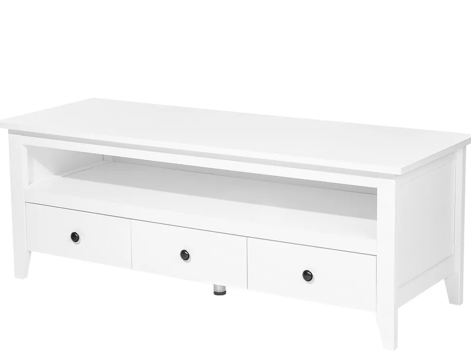 Movel De Tv Com 3 Gavetas E 1 Prateleira Branco Berkeley