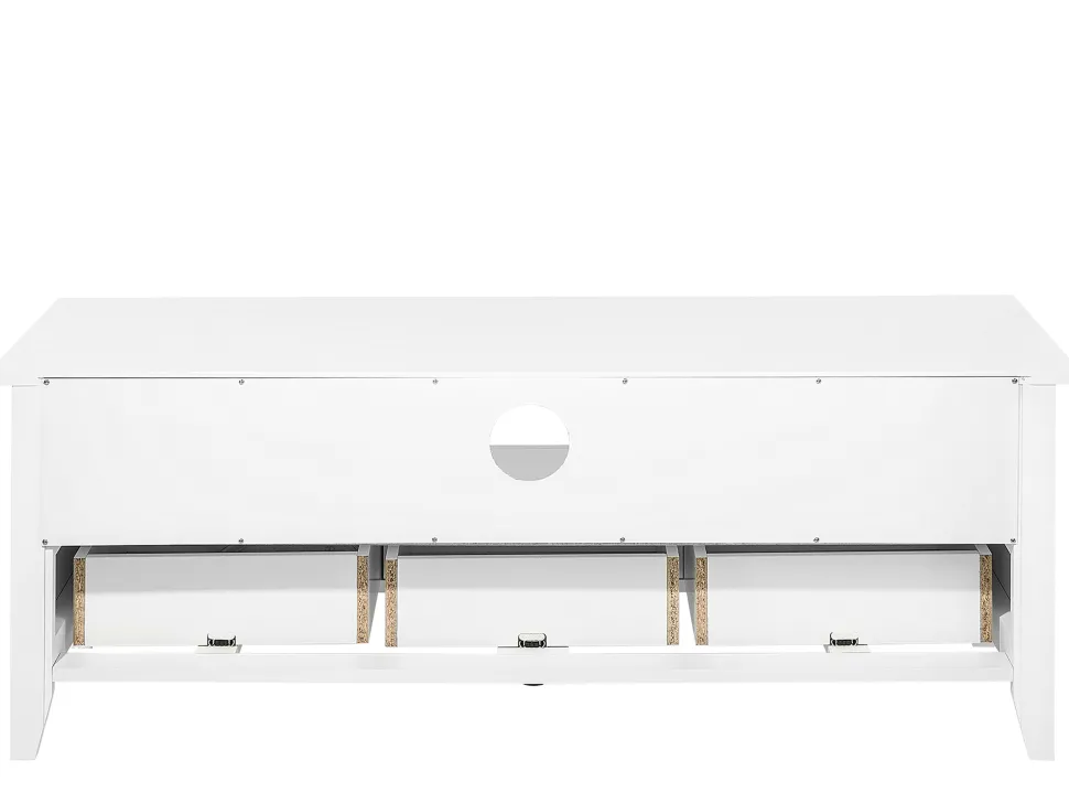 Movel De Tv Com 3 Gavetas E 1 Prateleira Branco Berkeley