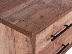 Movel De Tv Com 4 Gavetas E 2 Prateleiras Em Madeira Clara Atlanta