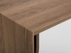 Movel De Tv Com 2 Gavetas E 2 Portas Em Madeira Clara E Branca Acton