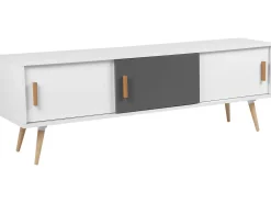 Movel De Tv Com 3 Portas Branco Indiana