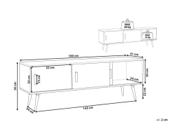 Movel De Tv Com 3 Portas Branco Indiana