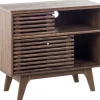 Movel De Tv Com 2 Portas Cor De Madeira Escura Cleveland