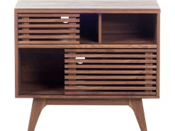 Movel De Tv Com 2 Portas Cor De Madeira Escura Cleveland