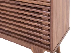 Movel De Tv Com 2 Portas Cor De Madeira Escura Cleveland