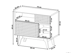 Movel De Tv Com 2 Portas Cor De Madeira Escura Cleveland