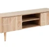 Movel De Tv Com 2 Portas E 2 Prateleiras Em Madeira Clara Franklin