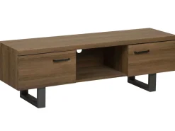 Movel De Tv Com 2 Portas Em Madeira Escura Timber