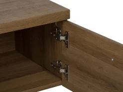 Movel De Tv Com 2 Portas Em Madeira Escura Timber