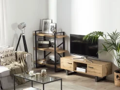 Movel De Tv Com 2 Portas Em Madeira Clara Timber