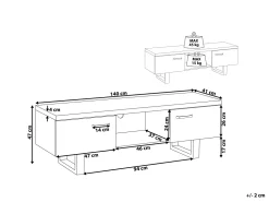 Movel De Tv Com 2 Portas Em Madeira Clara Timber