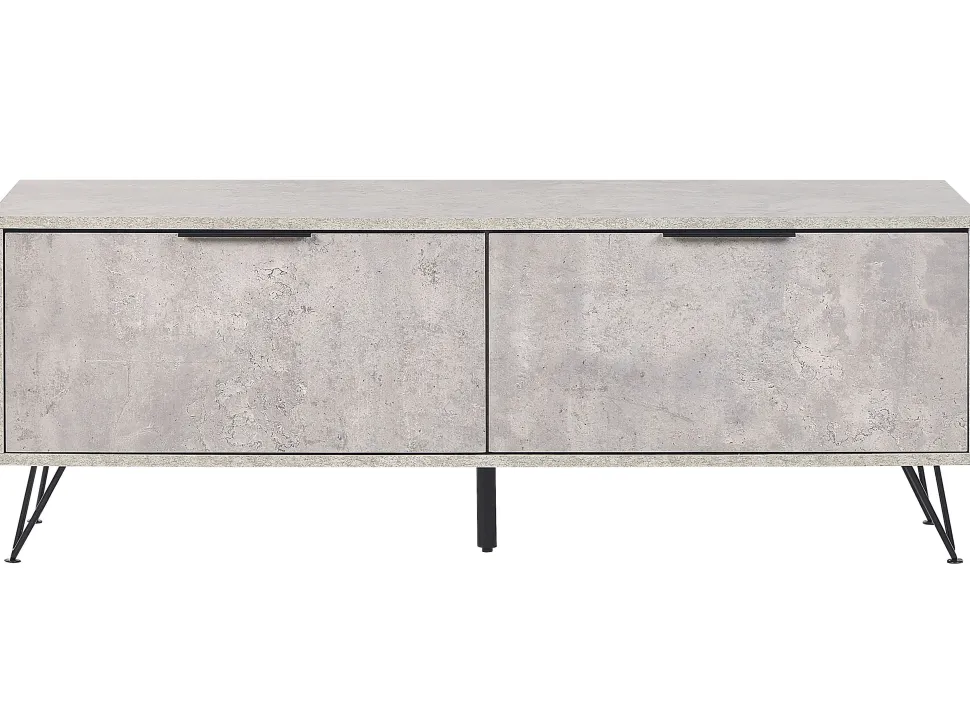 Movel De Tv Com 2 Portas Em Efeito De Betao Cinzento Halston