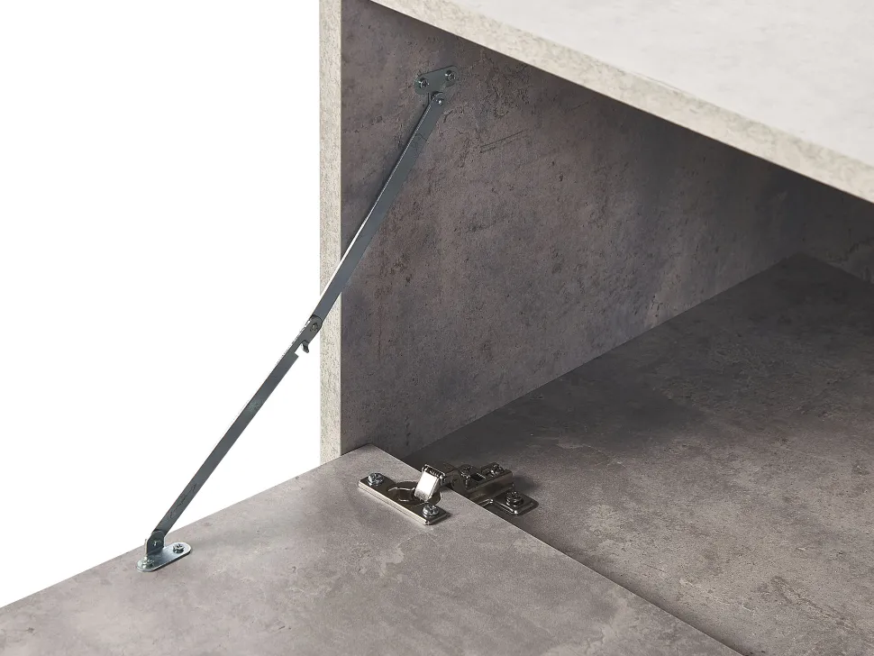 Movel De Tv Com 2 Portas Em Efeito De Betao Cinzento Halston