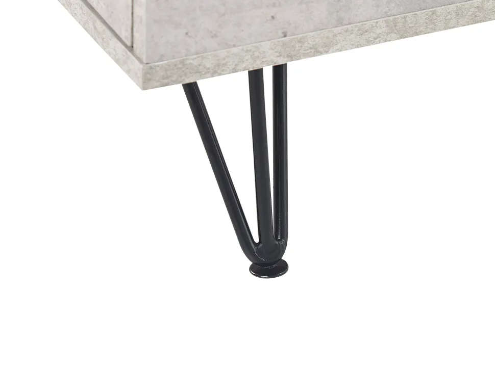 Movel De Tv Com 2 Portas Em Efeito De Betao Cinzento Halston