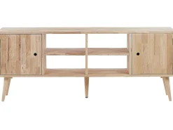 Movel De Tv Com 2 Portas E 4 Prateleiras Em Madeira Clara Chandler