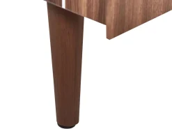 Movel De Tv Com 2 Portas E 2 Prateleiras Em Madeira Escura Franklin