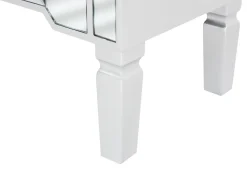 Movel De Tv Espelhado Com 2 Gavetas E 1 Prateleira Prateado Nicea