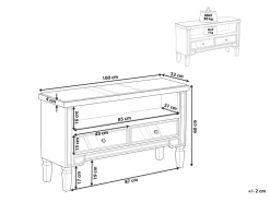 Movel De Tv Espelhado Com 2 Gavetas E 1 Prateleira Prateado Nicea
