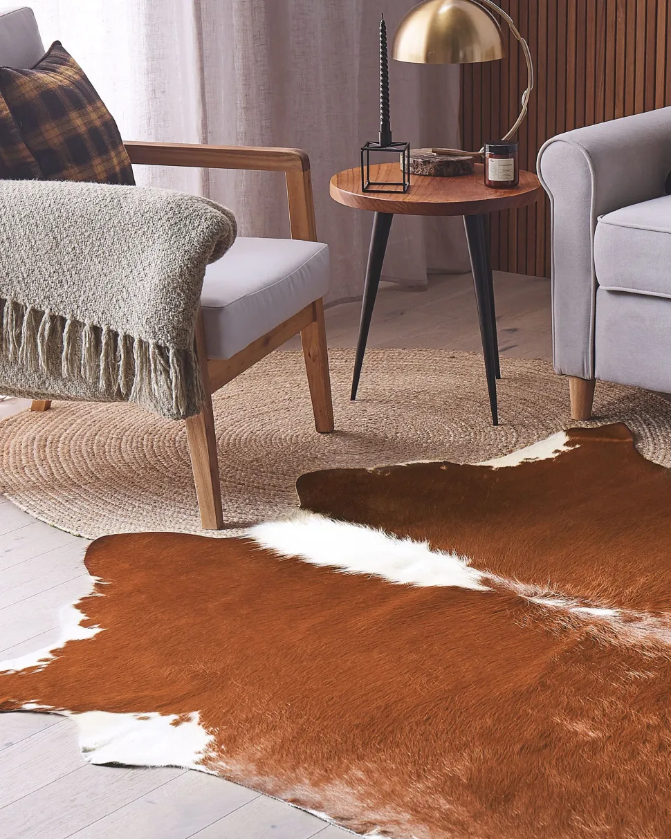 Pele De Vaca Em Castanho E Branco 3-4 M² Nasqu