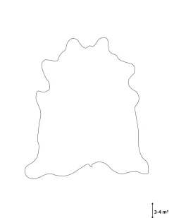 Pele De Vaca Em Castanho Escuro 3-4 M² Nasqu