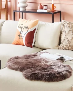 Pele Sintetica De Ovelha Castanha Mungo