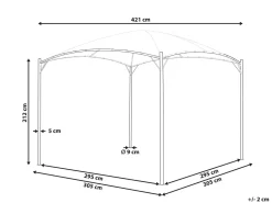 Pergula De Jardim Creme 305 X 305 Cm Vomero