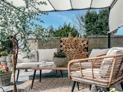 Pergula De Jardim Led Creme 310 X 310 Cm Parga
