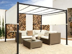 Pergula De Jardim Led Creme 310 X 310 Cm Parga