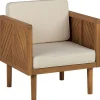Poltrona De Jardim Em Madeira De Acacia Creme Baratti