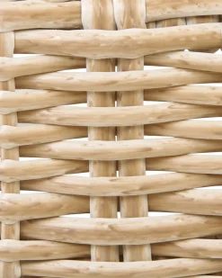 Poltrona De Jardim Em Rattan Com Repousa-Pes Cor Natural Arcille