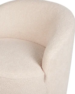 Poltrona Em Tecido Boucle Creme Davik