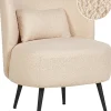 Poltrona Em Tecido Boucle Creme Otsby