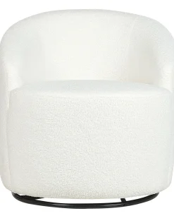 Poltrona Em Tecido Boucle Branco Davik