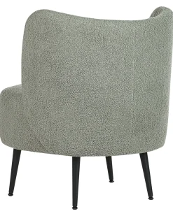 Poltrona Em Tecido Boucle Verde Claro Otsby