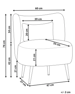 Poltrona Em Tecido Boucle Verde Claro Otsby